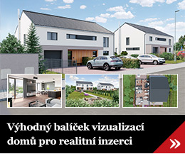 Výhodný balíček vizualizací rodinných domů pro realitní inzeráty