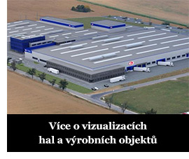 Více o vizualizacích hal a výrobních objektů