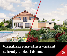 Vizualizace návrhu a variant zahrady a okolí domu