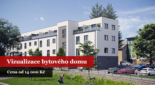 Vizualizace bytového domu – ukázka vizualizace