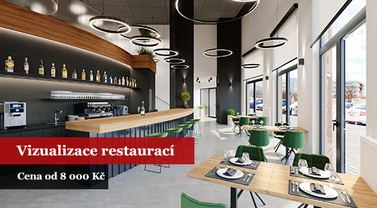Vizualizace restaurace cena