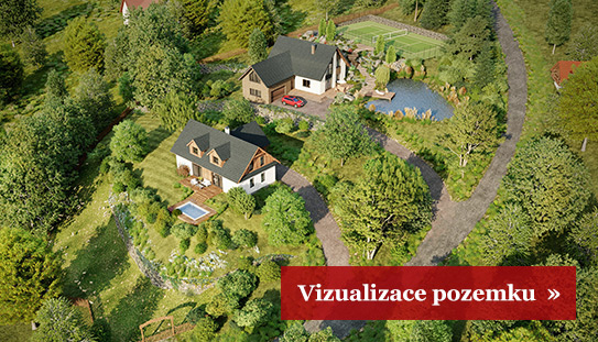 Vizualizace pozemku – ukázka vizualizace svažitého pozemku