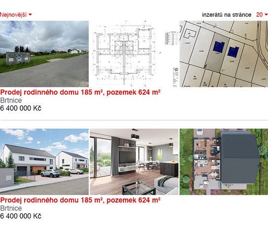 Realitní inzerát s atraktivními vizualizacemi nemovitosti
